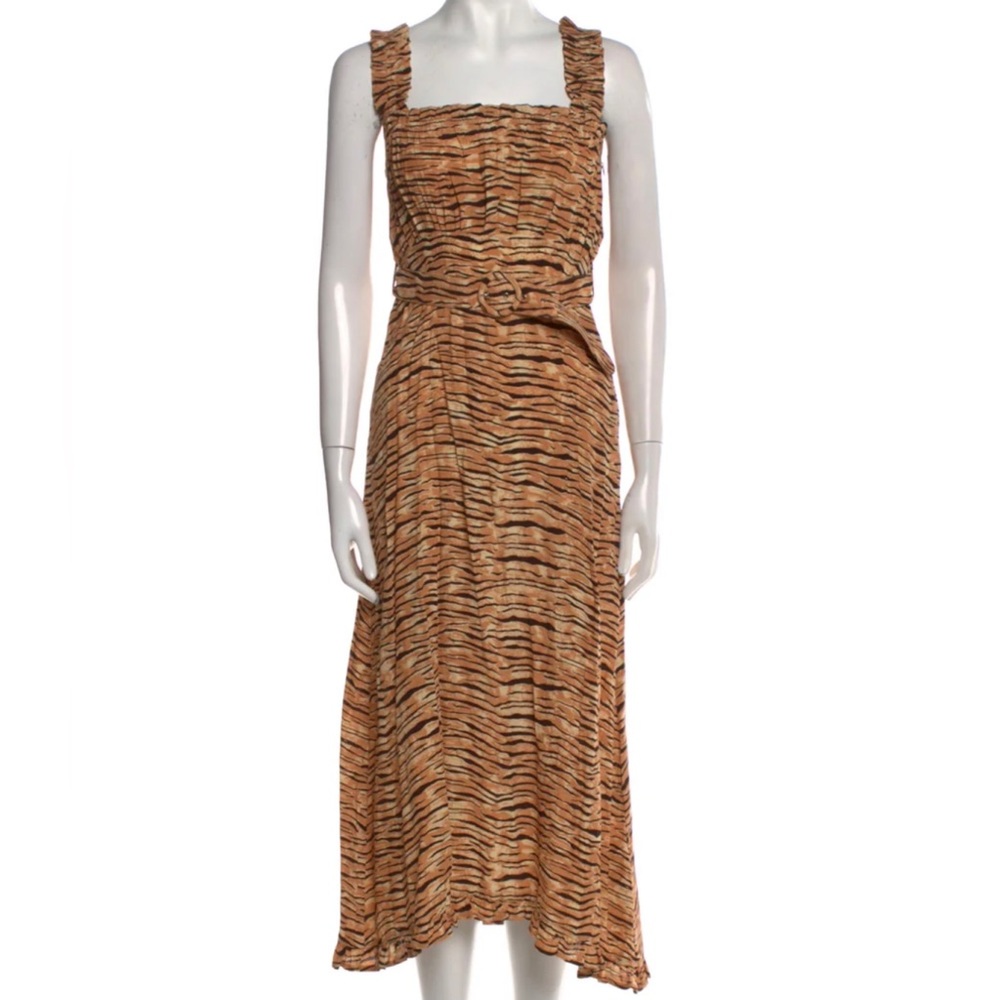 Faithfull The Brand Animal Print Midi Length Dress